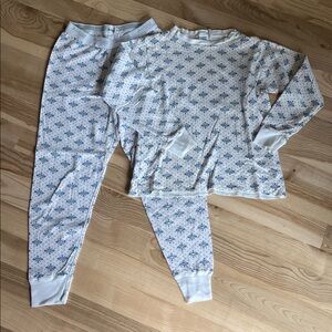 Duofold Blue and Pink Patterned Pajama Set